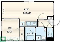 墨田区立川1丁目マンション 1LDKの間取図画像