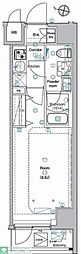 アンベリール亀戸パーク 1Kの間取図画像