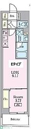 Garden Xavis門前仲町 1LDKの間取図画像