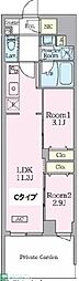 Garden Xavis門前仲町 2LDKの間取図画像