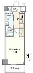 LEXE八広 1Kの間取図画像