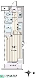 エスティメゾン錦糸町2 1Kの間取図画像