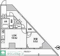 グラシアプレイス曳舟 1LDKの間取図画像