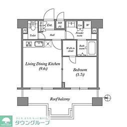 GRANPASEO両国North 1LDKの間取図画像