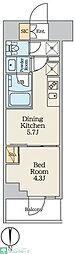 CREATIF本所吾妻橋 1DKの間取図画像