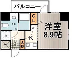 REONE清澄白河 1Kの間取図画像