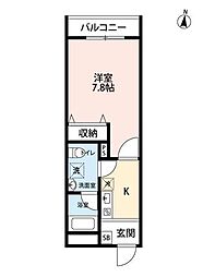 緑3丁目マンション 1Kの間取図画像