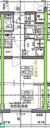 ラヴィエール住吉駅前 2Kの間取図画像
