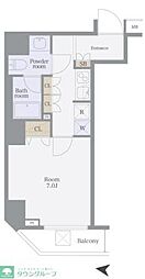 アイルグランディール錦糸町 1Kの間取図画像