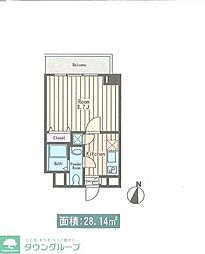VERGER東陽町 1Kの間取図画像