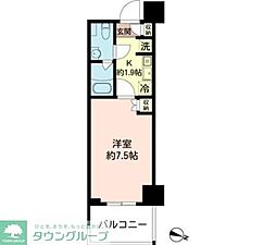 MFPRコート木場公園 1Kの間取図画像