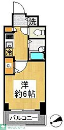 ガーラ・シティ門前仲町 1Kの間取図画像