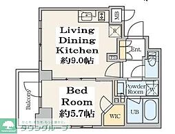 CRESTCOURT錦糸町 1LDKの間取図画像