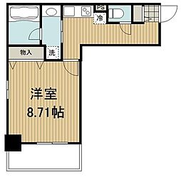 レジディア新川 1Kの間取図画像