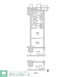 ブルックサイドレジデンス木場 2Kの間取図画像