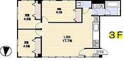 YDビルディング 3LDKの間取図画像