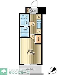 エコロジー潮見レジデンス 1Kの間取図画像