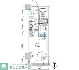 パークアクシス両国馬車通り 1Kの間取図画像
