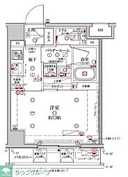 クレイシア森下ステーションサイト 1Kの間取図画像