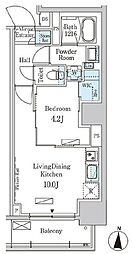 パークアクシス錦糸公園 1LDKの間取図画像