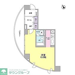 UR都市機構アーバンライフ月島駅前イースト ワンルームの間取図画像