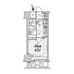 メイクスデザイン住吉4 1Kの間取図画像