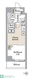 グランカーサ住吉III 1DKの間取図画像
