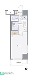 スカイコート森下 1Kの間取図画像