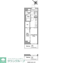 コンフォリア・リヴ豊洲キャナル 1LDKの間取図画像