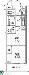 ライムレジデンス曳舟 1DKの間取図画像