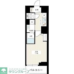 HY's三ノ輪 1Kの間取図画像