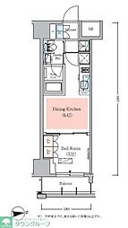Urbanex秋葉原EAST3 1DKの間取図画像