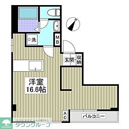 フラット474ビル ワンルームの間取図画像