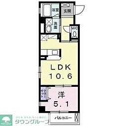 CASAG 1LDKの間取図画像