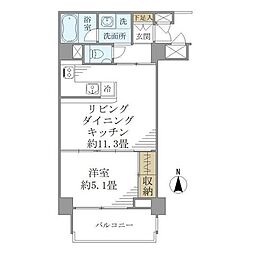 カナルグランデ 1LDKの間取図画像