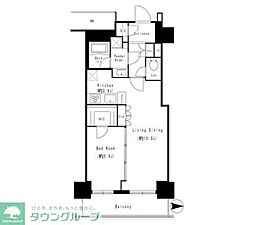 キャナルスクウェア豊洲 1LDKの間取図画像