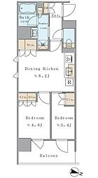 Brilliaist両国 2DKの間取図画像