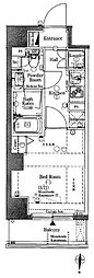 AXAS東京ORIENS 1Kの間取図画像