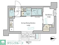 Brillia ist 武蔵小杉 1LDKの間取図画像