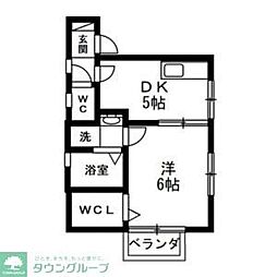 DELIGHTHOOM 1DKの間取図画像