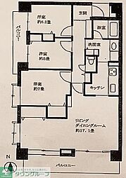 ライフヴィラ元住吉弐番館 3LDKの間取図画像
