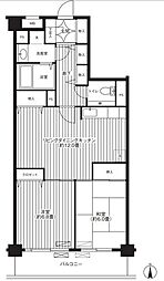 エクセラン新城 2LDKの間取図画像