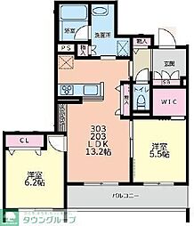 Bel Cielo日吉 2LDKの間取図画像