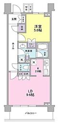 ブローテ大倉山 1LDKの間取図画像