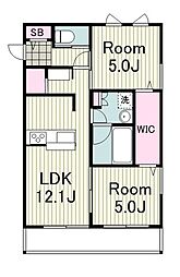Laule'aA 2LDKの間取図画像