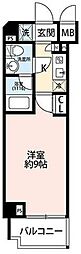 プレール・ドゥーク溝の口 1Kの間取図画像