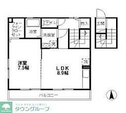 パルテール 1LDKの間取図画像