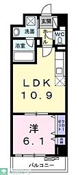 グランステージ綱島 1LDKの間取図画像