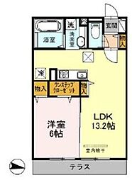 ビーグルテラスA 1LDKの間取図画像