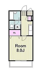 グランドゥール日吉 1Kの間取図画像